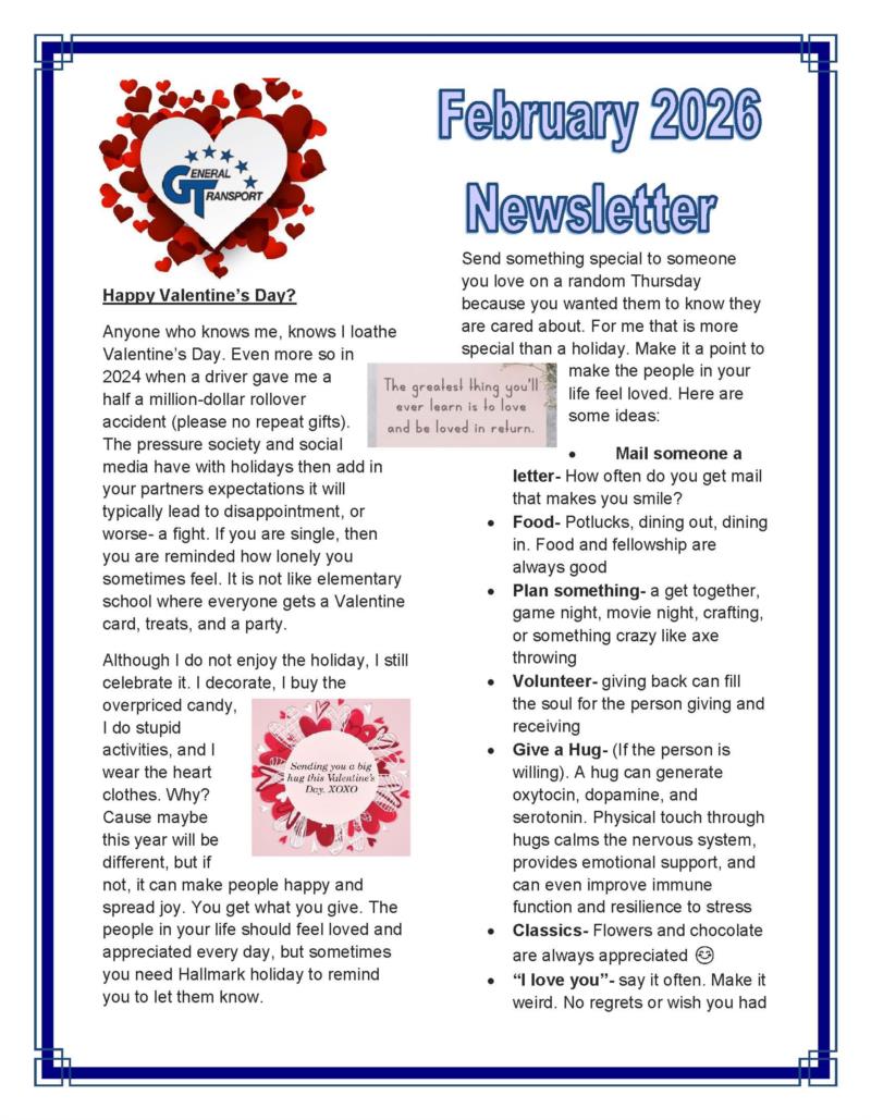 General Transport February 2026 Newsletter